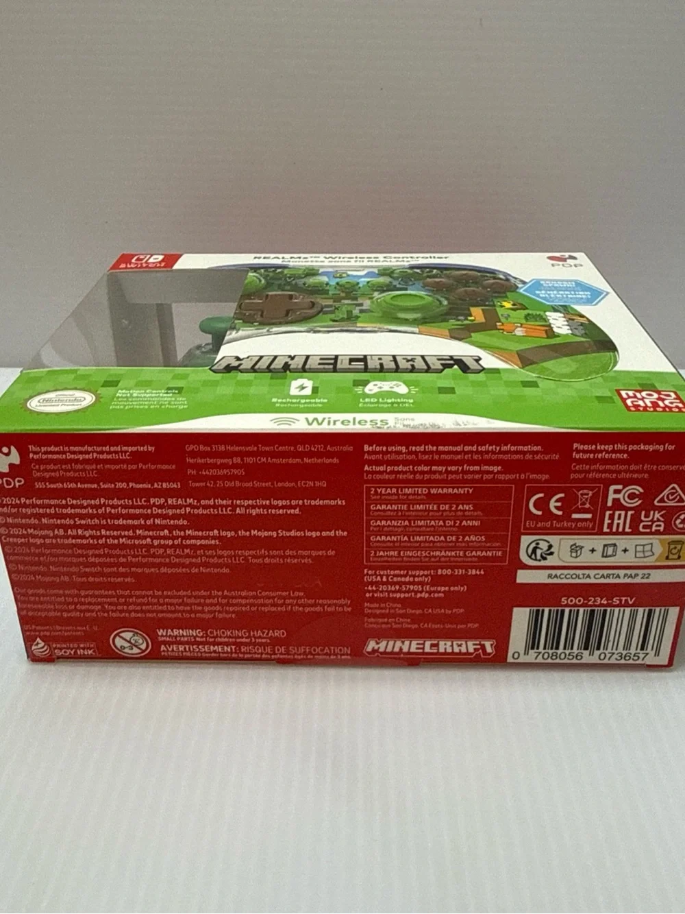 PDP REALMz Wireless Controller Nintendo Switch Minecraft Forest Grove NEW SEALED